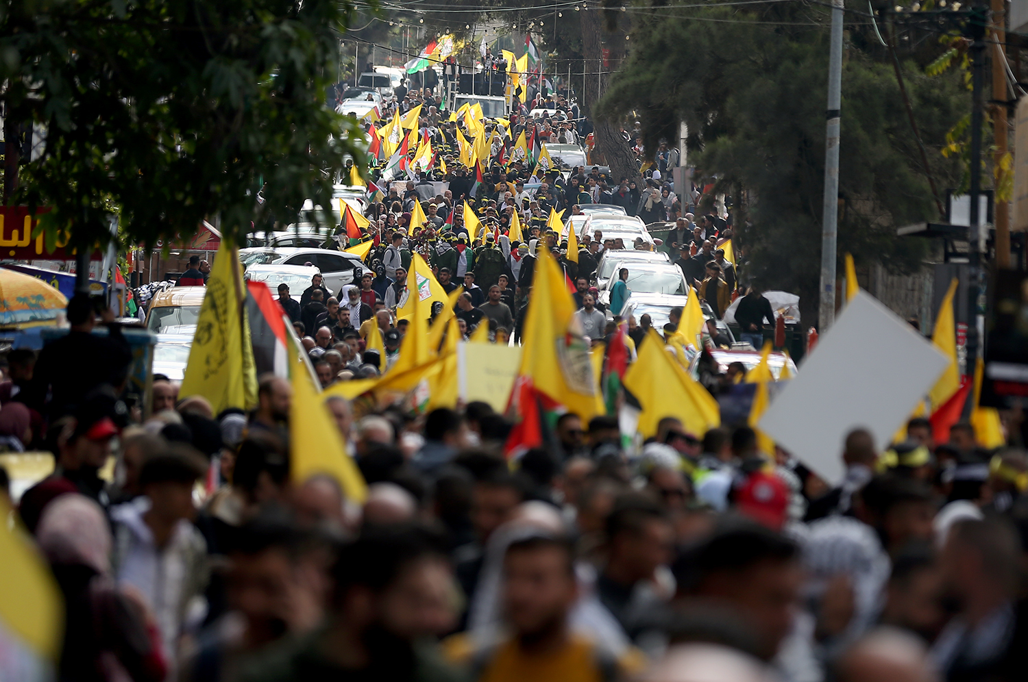 جانب من احياء ذكرى استشهاد الرئيس الراحل ياسر عرفات في رام الله (تصوير: تامر بانا/ وفا)